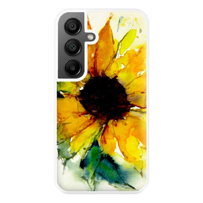 Watercolour Sunflower Phone Case for Galaxy A55