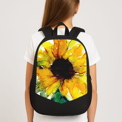 Watercolour Sunflower Large School Bag