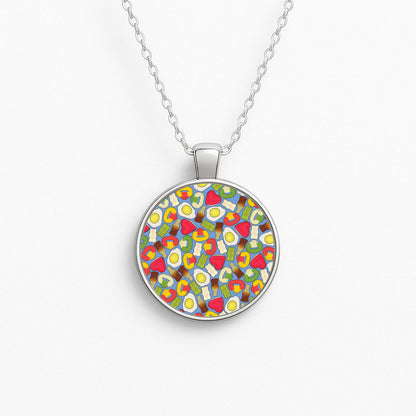 Gummy Sweets - Sweets Patterns Circle Necklace