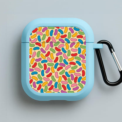 Beans - Sweets Patterns Blue AirPods Case