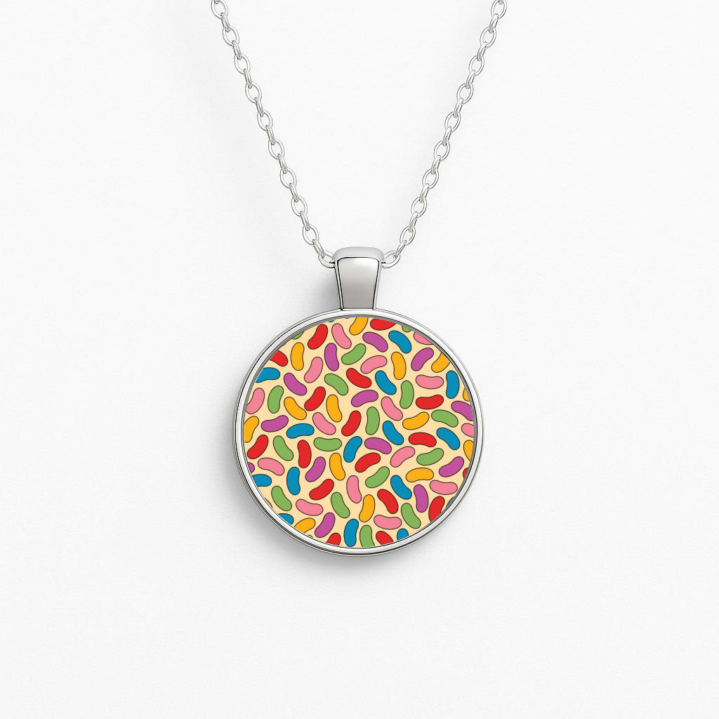 Beans - Sweets Patterns Circle Necklace