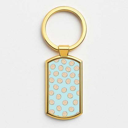 Jazzles - Sweets Patterns Gold Keyring