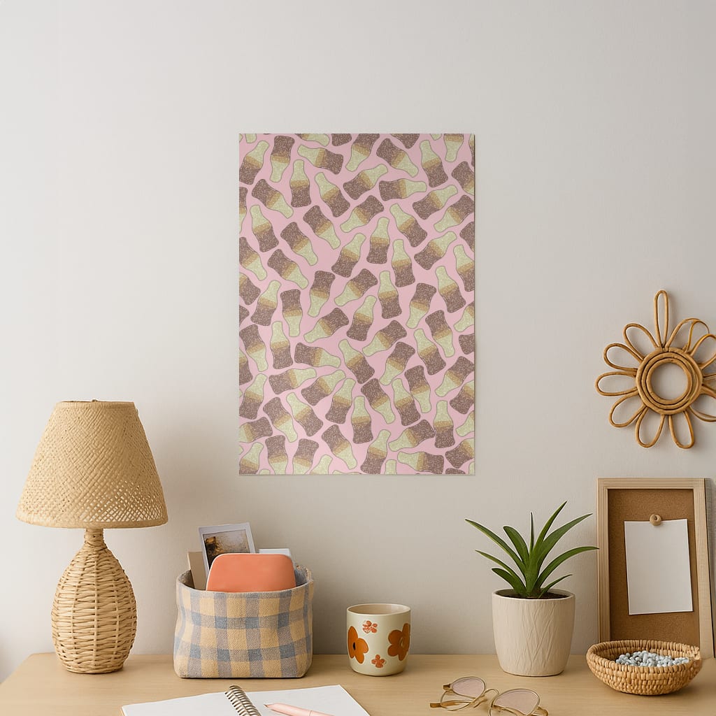 Cola Bottles - Sweets Patterns Art Print