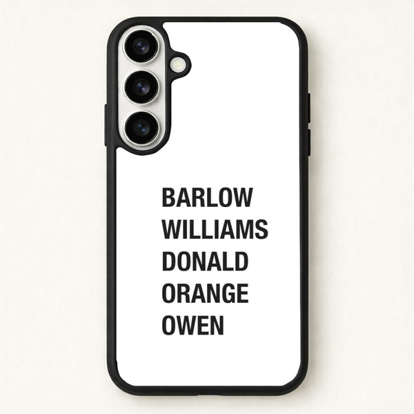Take Band Members Names Phone Case for Galaxy S26