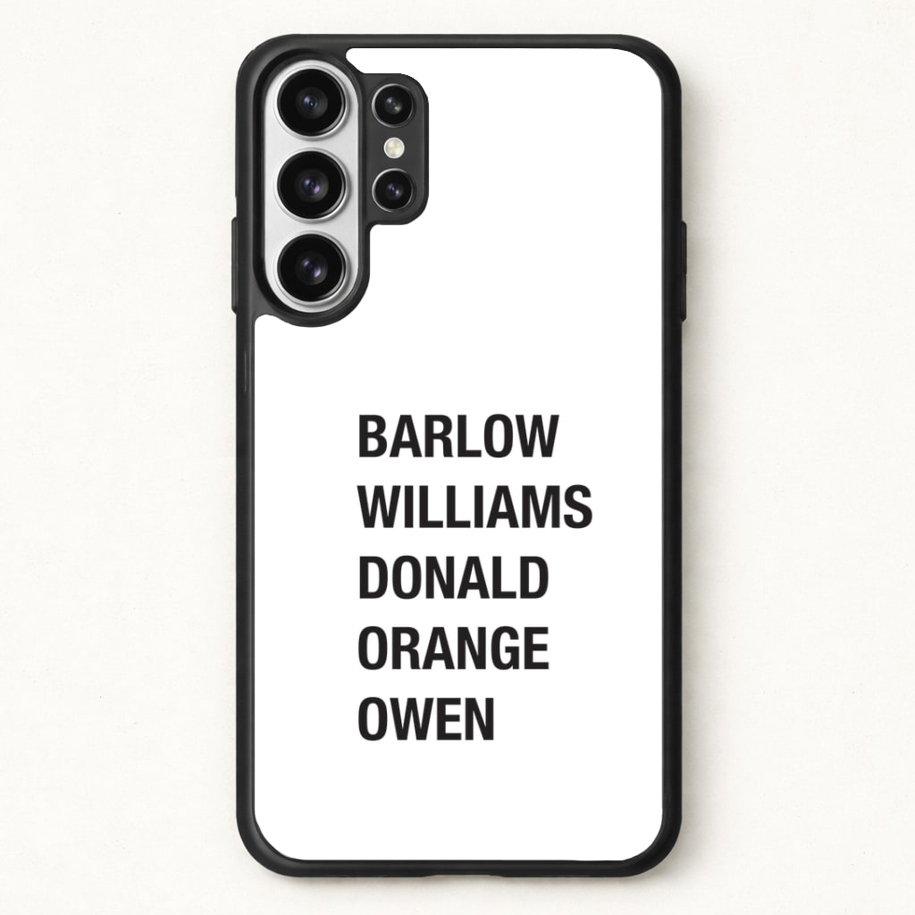 Take Band Members Names Phone Case for Galaxy S26 Ultra