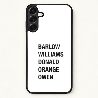 Take Band Members Names Phone Case for Galaxy A37