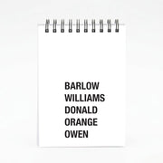 Take Band Members Names Notebook 4