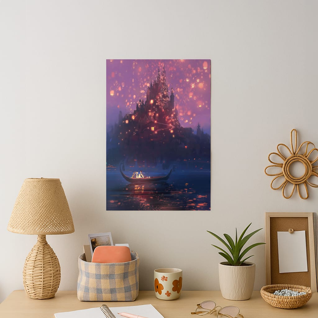 Tangled Chinese Lantern Fairytale Art Print