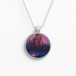 Tangled Chinese Lantern Fairytale Circle Necklace