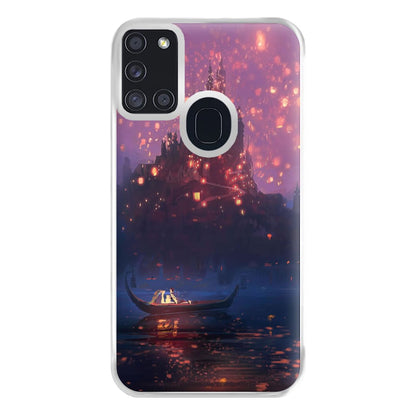 Tangled Chinese Lantern Fairytale Phone Case for Galaxy A21s