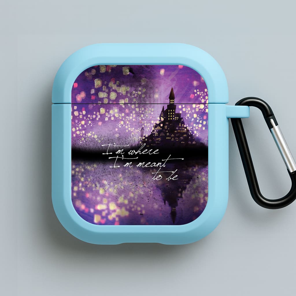 I'm Where I'm Meant To Be Tangled Blue AirPods Case