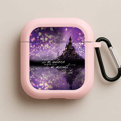 I'm Where I'm Meant To Be Tangled Pink AirPods Case