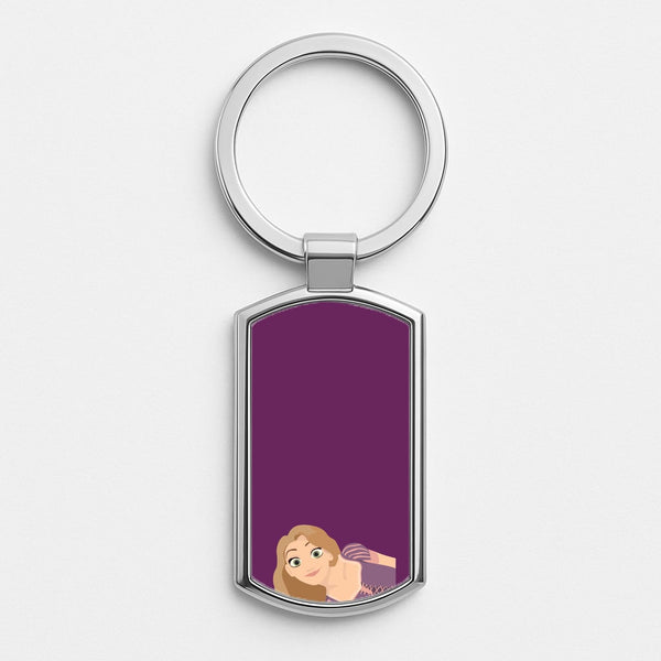 Rapunzel Silver Keyring