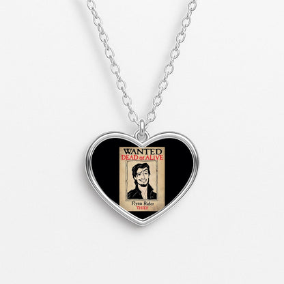 Wanted Dead Or Alive Heart Necklace
