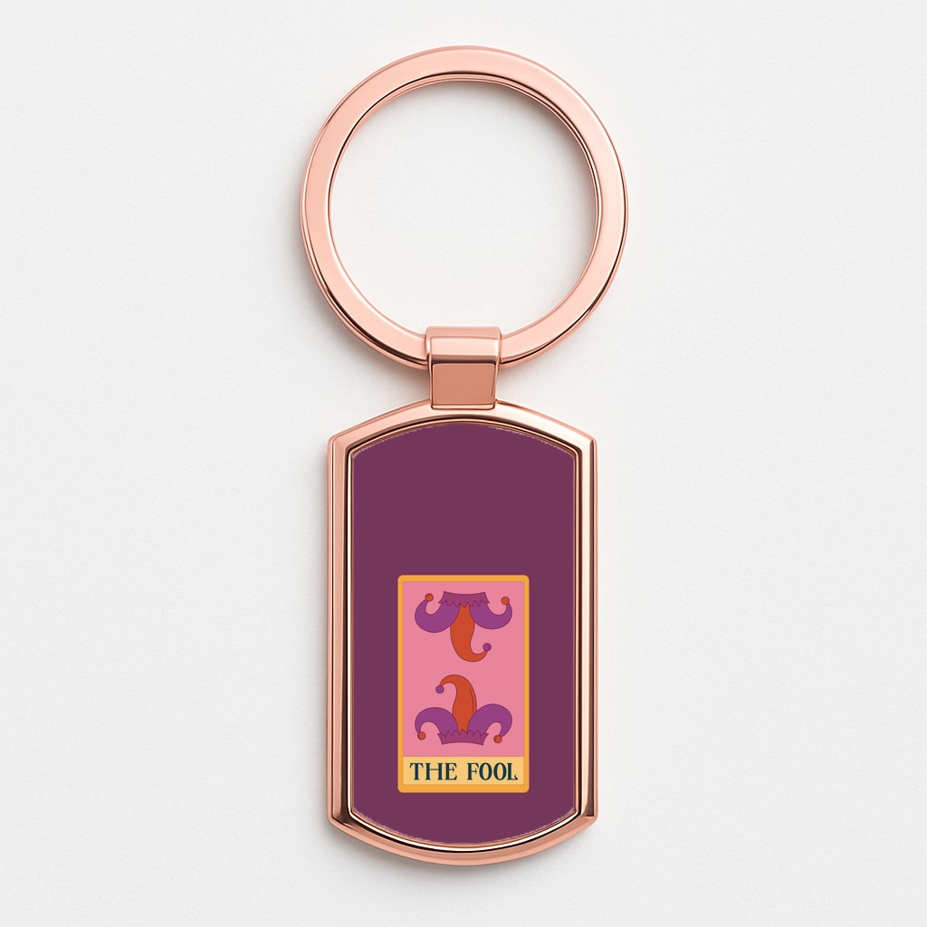 The Fool - Tarot Cards Rose Gold Keyring