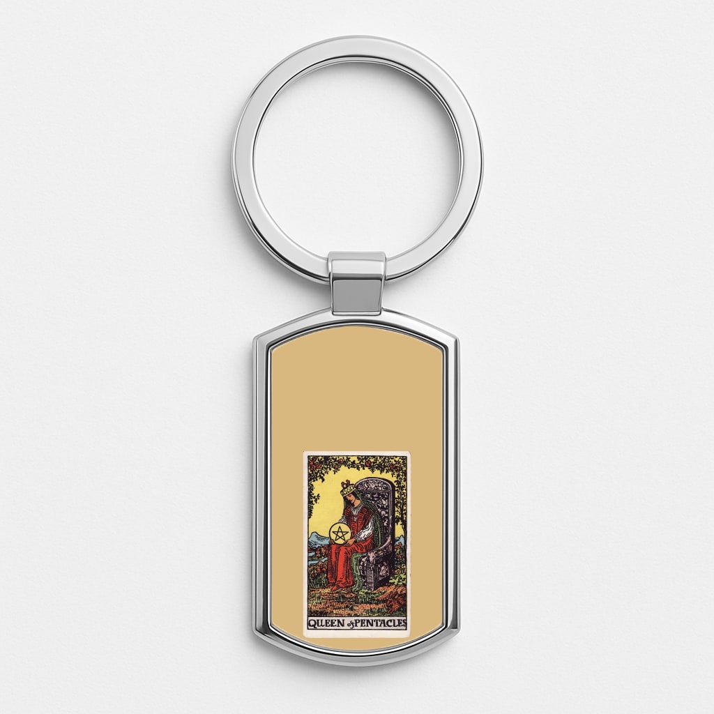 Tarot Card XIII Silver Keyring