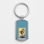 The Fool Tarot Card Silver Keyring