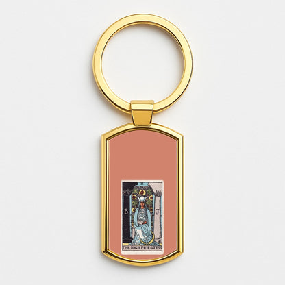 Tarot Card II Gold Keyring