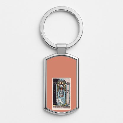 Tarot Card II Silver Keyring