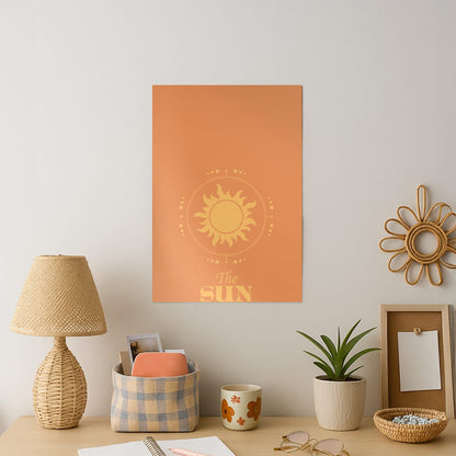 The Sun Orange Art Print