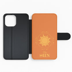 The Sun Orange Flip Phone Case