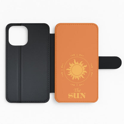 The Sun Orange Flip Phone Case