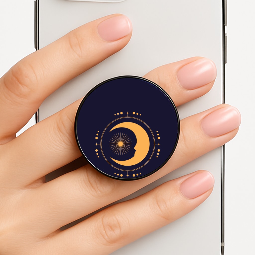 The Moon Dark Blue Phone Grip