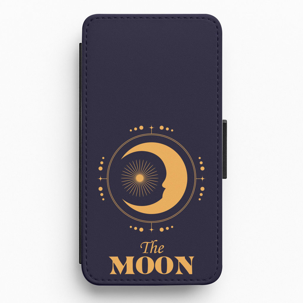 The Moon Dark Blue Flip / Wallet Phone Case
