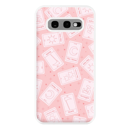 Pastel Pink Tarot Cards Pattern Phone Case for Galaxy S10e