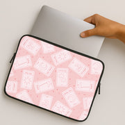 Pastel Pink Tarot Cards Pattern Laptop Sleeve 2
