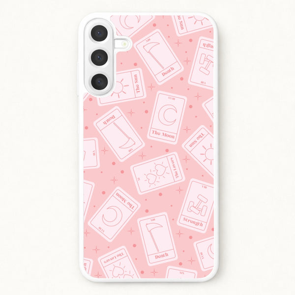 Pastel Pink Tarot Cards Pattern Phone Case for Galaxy A37