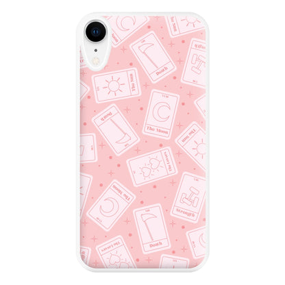 Pastel Pink Tarot Cards Pattern Phone Case for iPhone XR