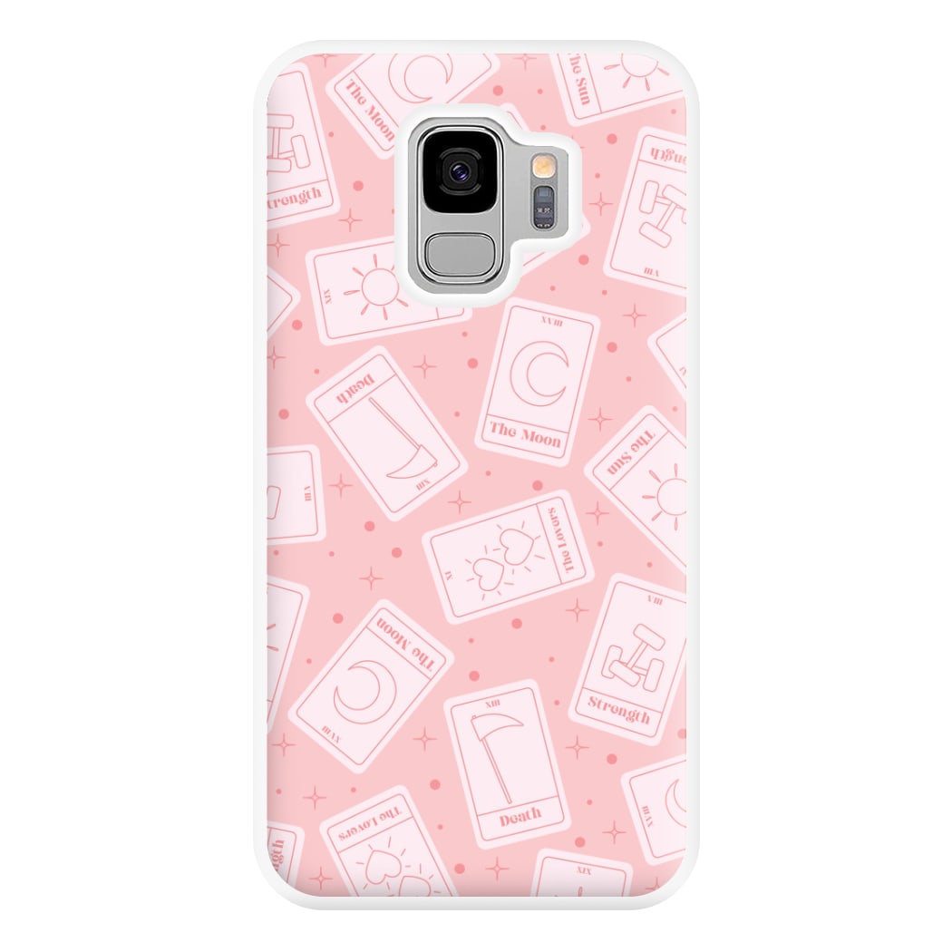 Pastel Pink Tarot Cards Pattern Phone Case for Galaxy S9 Plus