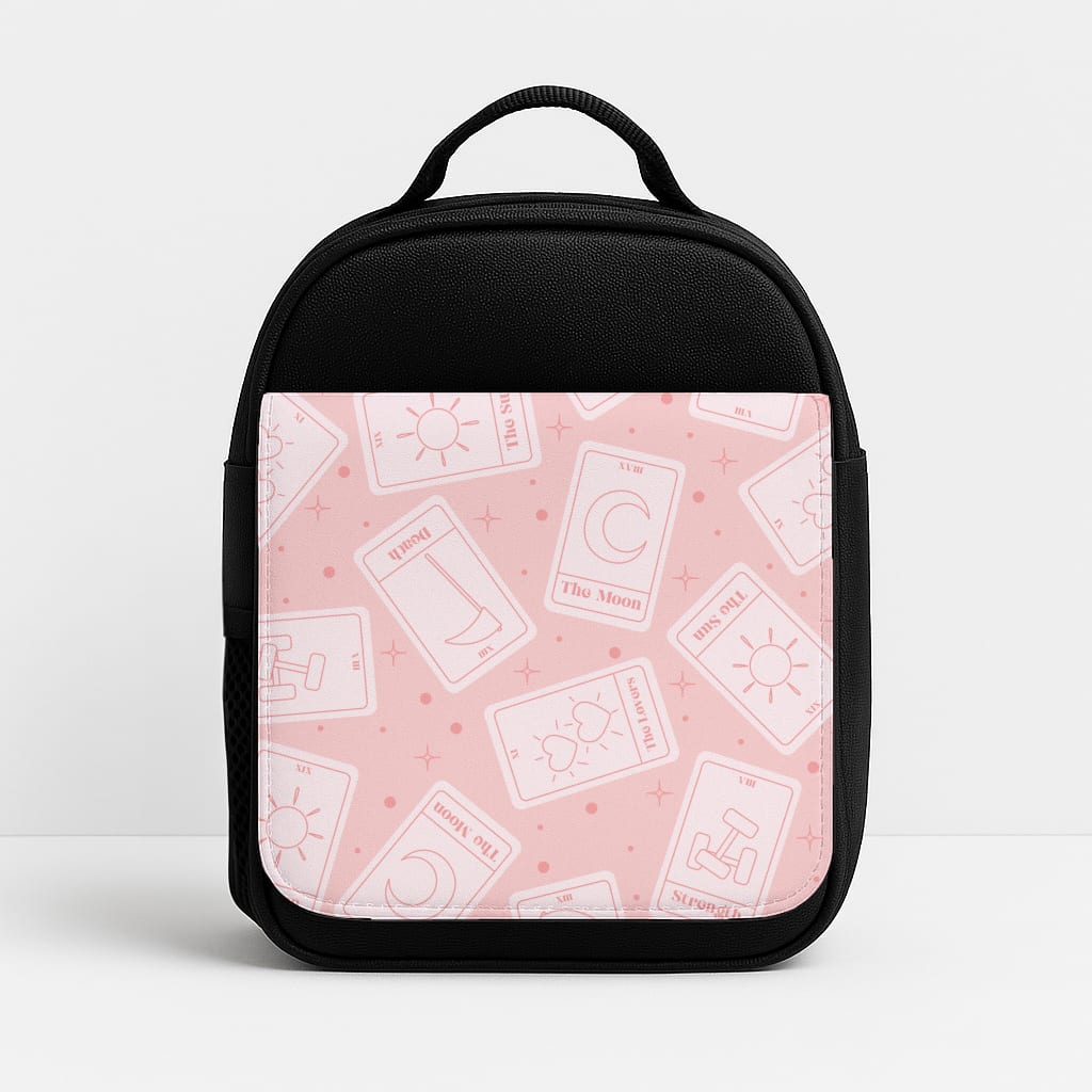 Pastel Pink Tarot Cards Pattern Insulated Lunchbox