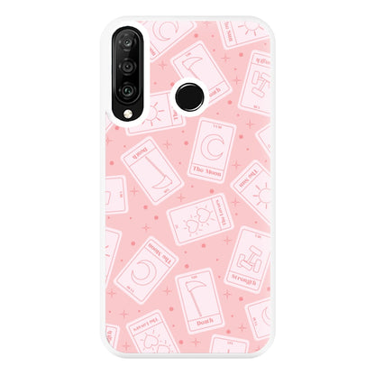Pastel Pink Tarot Cards Pattern Phone Case for Huawei P30 Lite