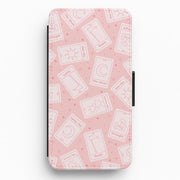 Pastel Pink Tarot Cards Pattern Flip / Wallet Phone Case 1