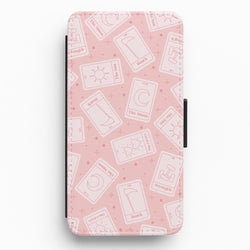 Pastel Pink Tarot Cards Pattern Flip / Wallet Phone Case