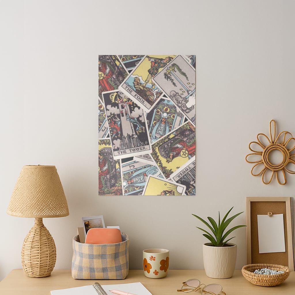 Tarot Cards Collage Pattern Art Print