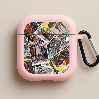 Tarot Cards Collage Pattern Pink AirPods Case
