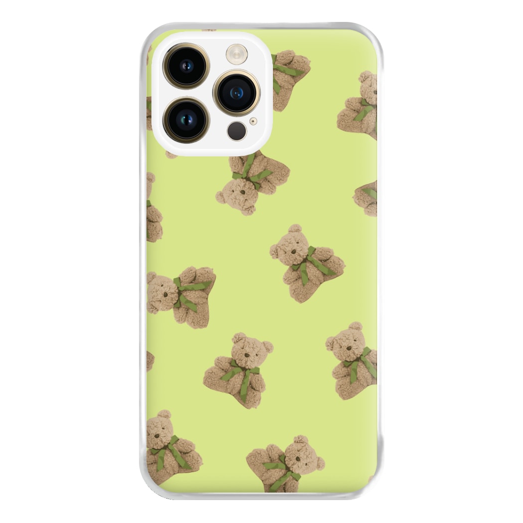 Green Teddy Bears Phone Case for iPhone 14 Pro Max