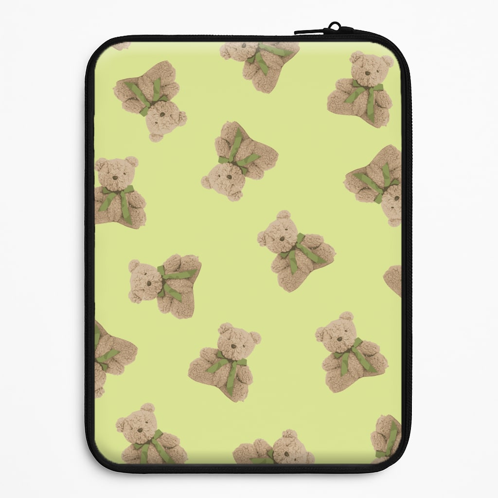Green Teddy Bears Laptop Sleeve
