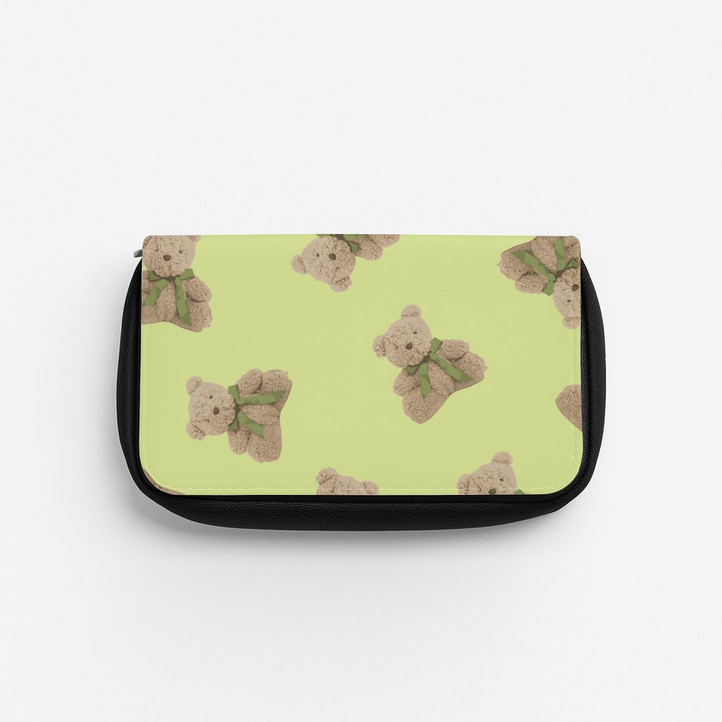 Green Teddy Bears Pencil Case