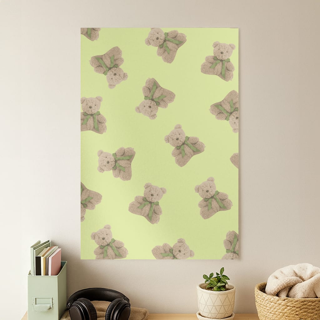 Green Teddy Bears Poster