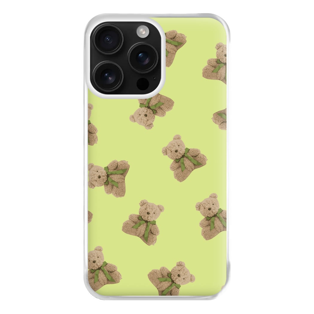 Green Teddy Bears Phone Case for iPhone 16 Pro Max