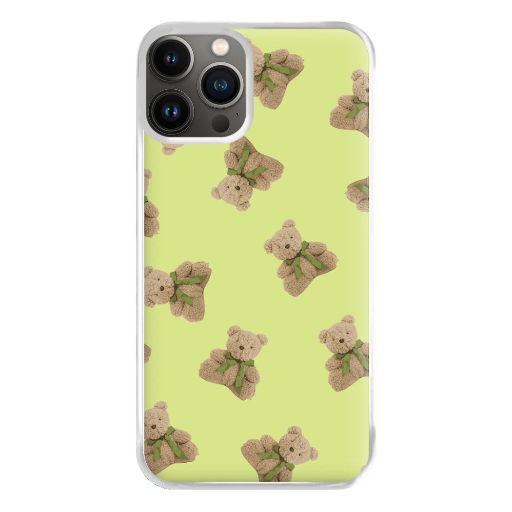 Green Teddy Bears Phone Case for iPhone 13 Pro Max