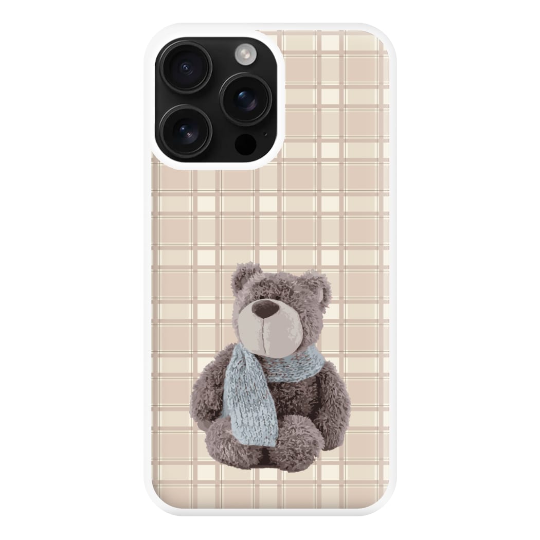Tartan Teddy Bear  Phone Case for iPhone 16 Pro Max