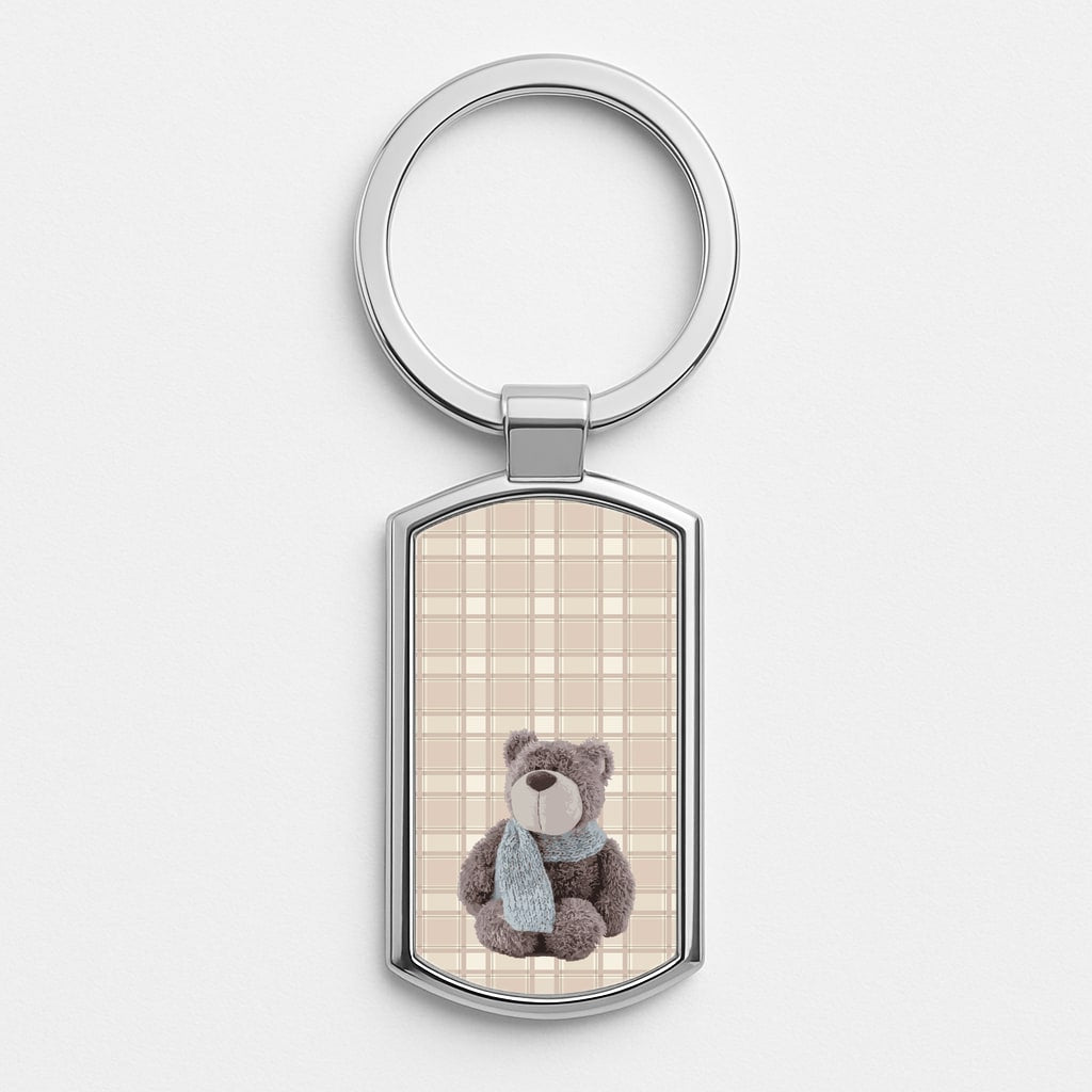 Tartan Teddy Bear  Luxury Keyring