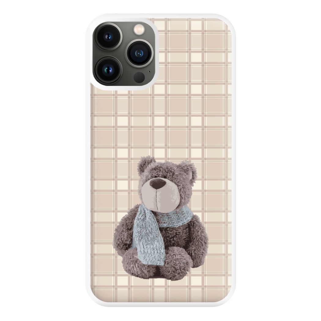 Tartan Teddy Bear  Phone Case for iPhone 13 Pro Max