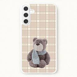 Tartan Teddy Bear Phone Case for Galaxy A37