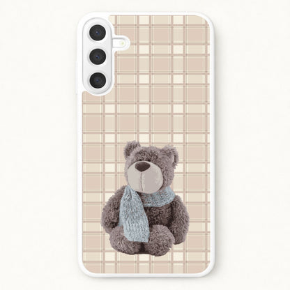 Tartan Teddy Bear Phone Case for Galaxy A57